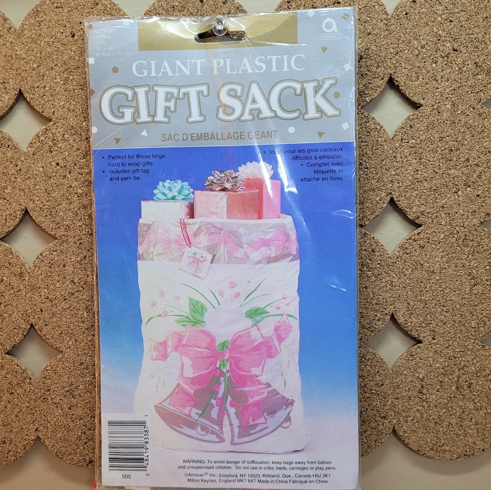 Amscan Giant plastic gift sack for Bride/Groom/Wedding NWT
